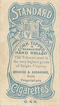 1905-06 Sniders & Abrahams Standard Cigarettes Series B - VFL #NNO Victor Barwick Back